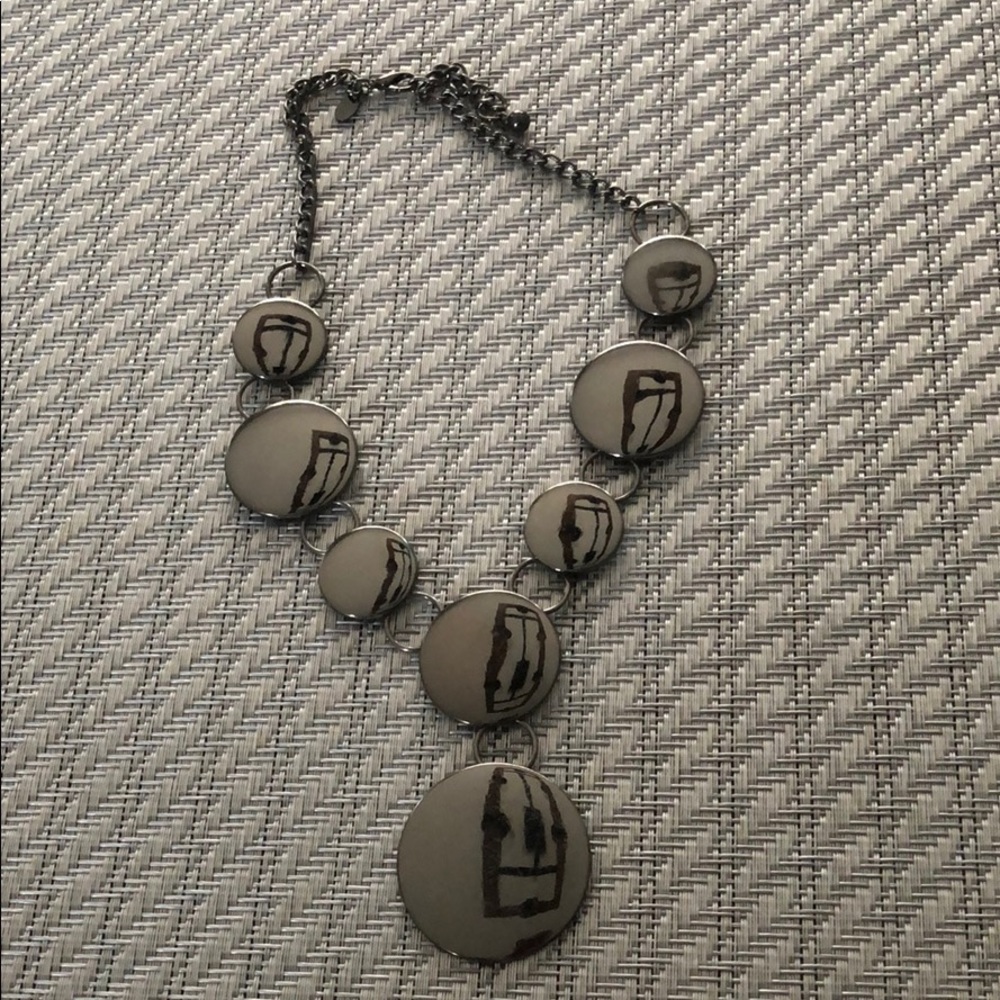 Dark Gray Statement Necklace